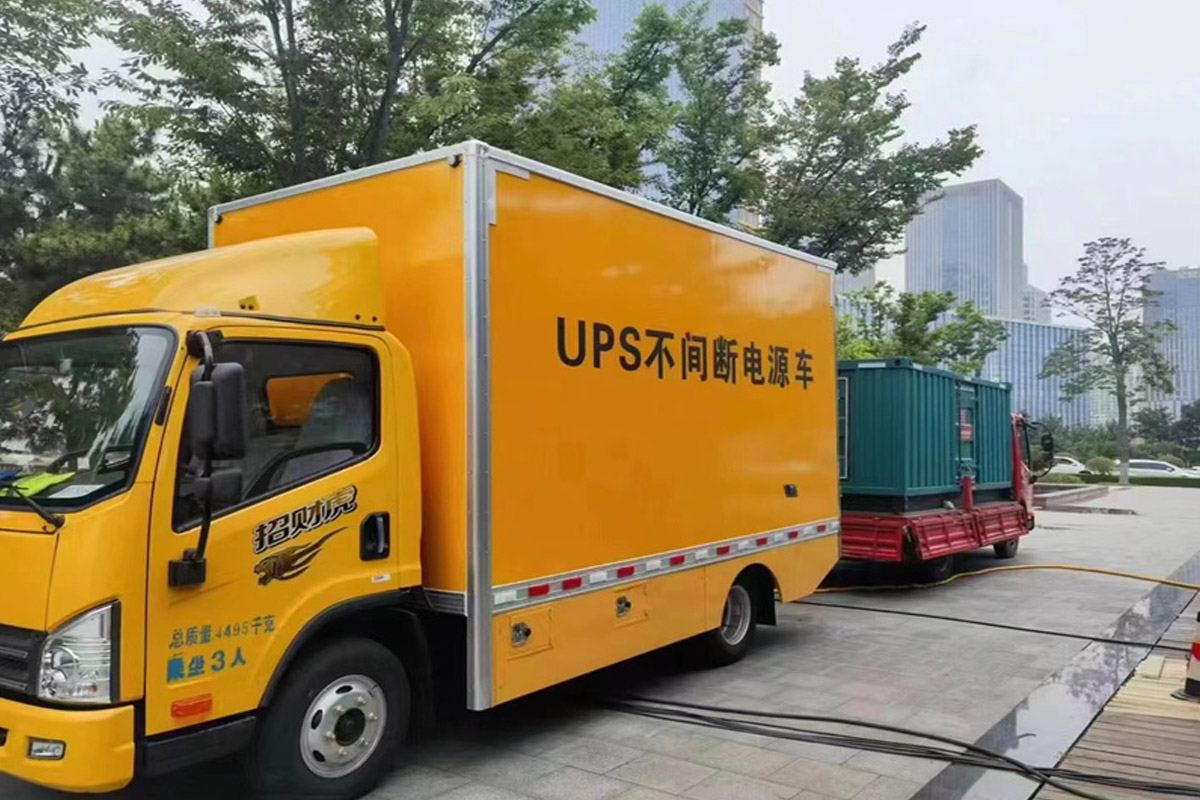 乐陵发电机租赁施工现场