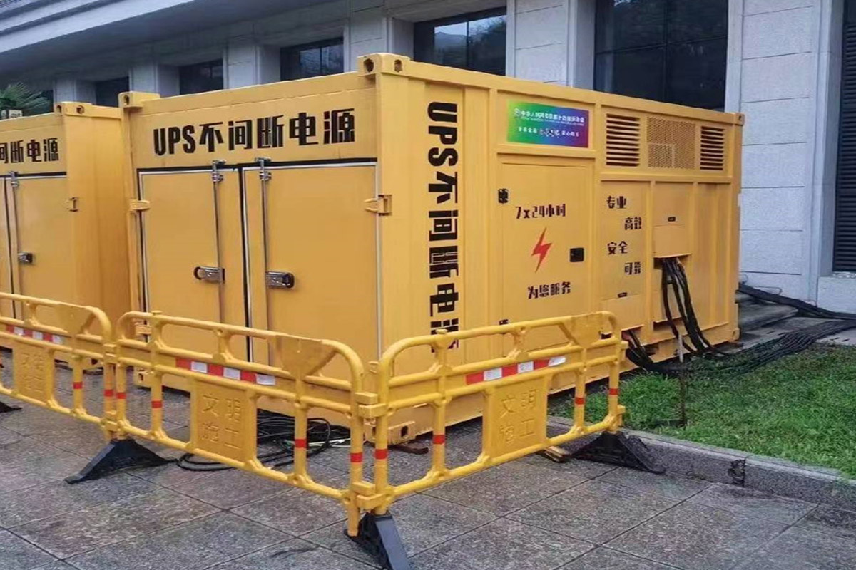 乐陵发电机租赁施工现场