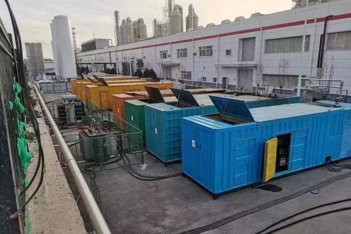 乐陵发电机租赁施工现场