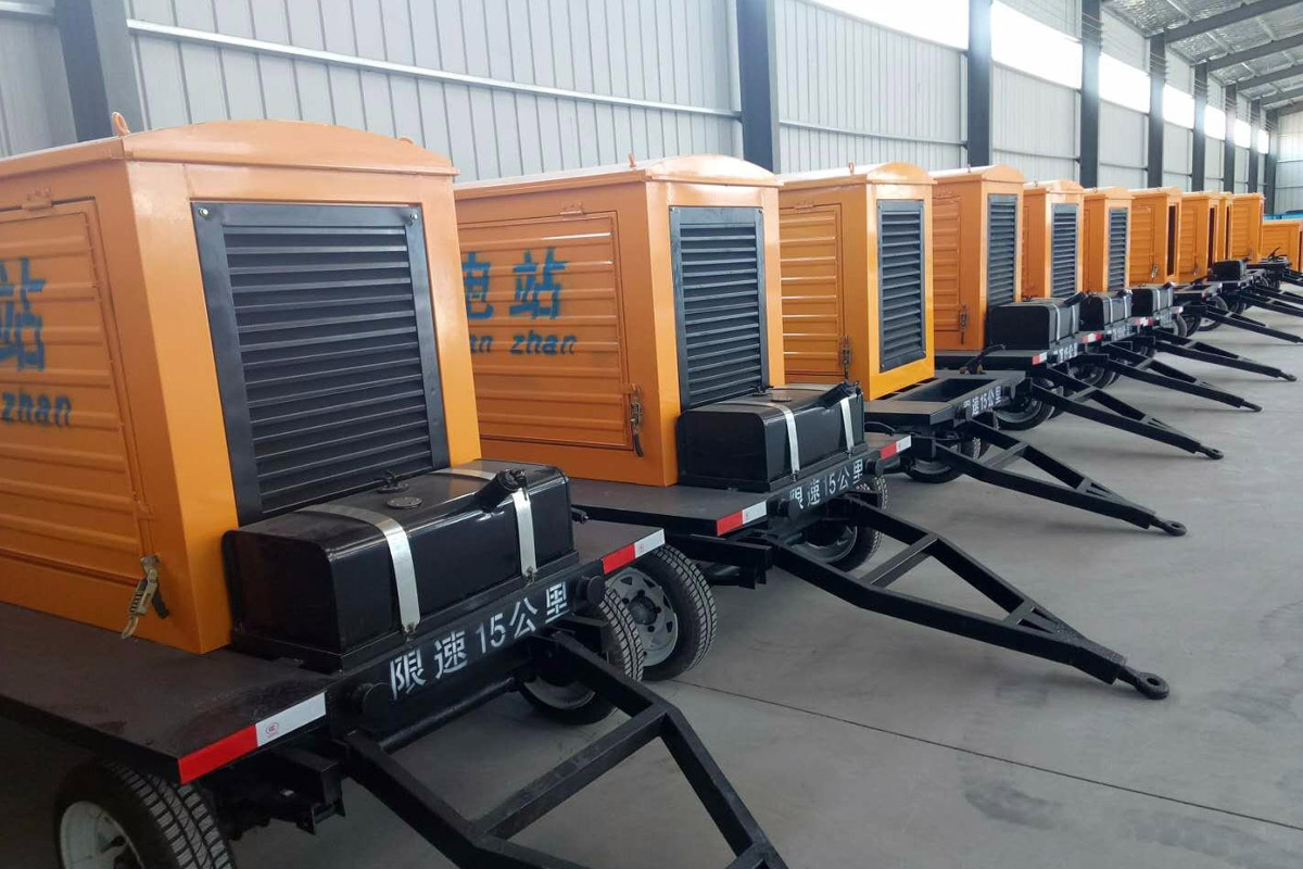 乐陵发电机租赁施工现场