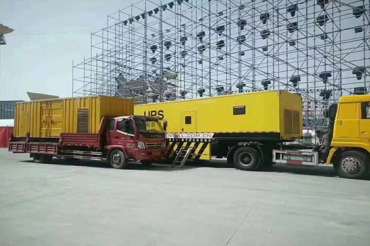乐陵发电机租赁施工现场
